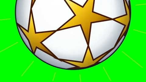 A green screen with white background and soccer ball on star it an easter egg Stock Footage 346171308