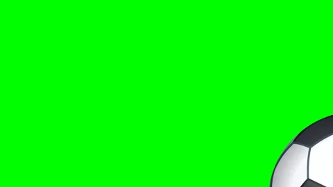 A green screen with white background and soccer ball on flying through the air Stock Footage 346171345