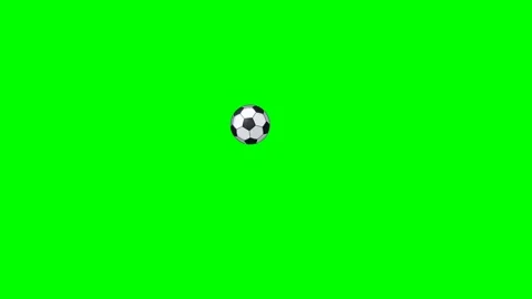 A green screen with white background and soccer ball on small dot it animated Stock Footage 346171355