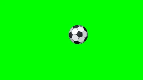 A green screen with white background and soccer ball on animated chromakey Stock-Footage 346171359