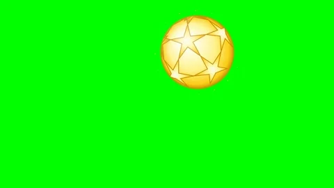 A green screen with white background and an egg on soccer ball broken shell Stock-Footage 346171499