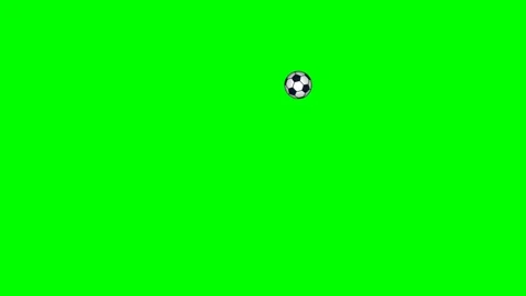 A green screen with white background and soccer ball on in the middle animated Stock Footage 346171663