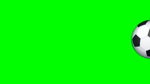 A green screen with white background and soccer ball on animated chromakey Video stock 346171687