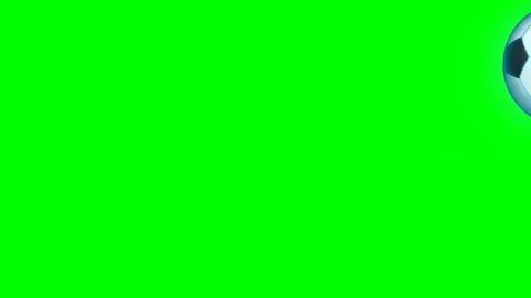 A green screen with white background and soccer ball on animated chromakey Stock Footage 346171693