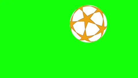 A green screen with white background and soccer ball on animated chromakey Vídeo Stock 346171990
