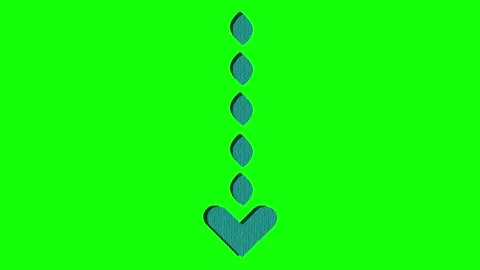 A green screen with white background and heart on it in the middle an arrow Stock Footage 346199708