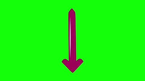A green screen with white background and black red arrow on an pointing up Stock Footage 346199829