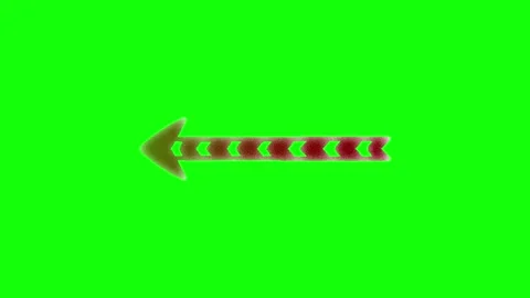 A green screen with white background and an arrow in the middle red on black Stock Footage 346199939