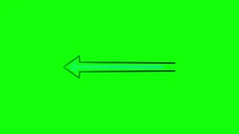 A green screen with white background and an arrow pointing to the right left Stock Footage 346199954