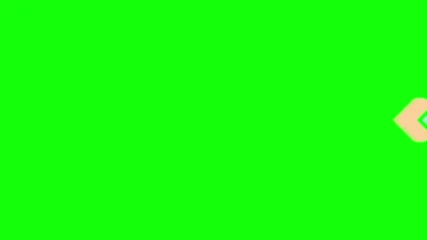 A green screen with white background and arrow on black colorful logo animated Stock Footage 346199971