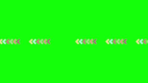 A green screen with white background and an arrow in the middle black line of Video stock 346199978