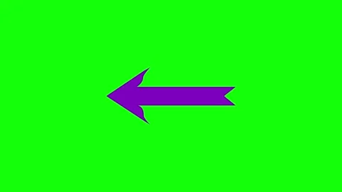 A green screen with white background and black purple arrow on an pointing to Stock Footage 346200124