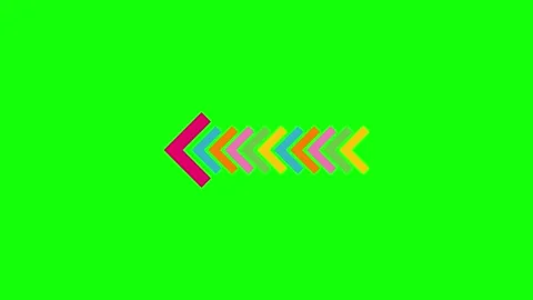 A green screen with white background and red arrow on it colorful black three Stock Footage 346200149