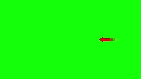 A green screen with white background and an arrow pointing to the right red Stock Footage 346200177