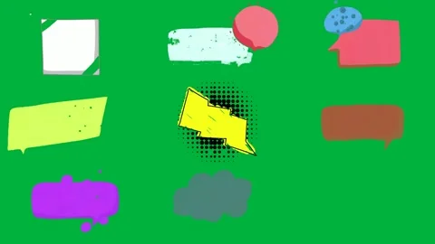 Green screen white background black dots yellow arrow leaf sticking out. Stock Footage 310563283