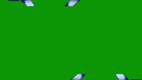 Green screen white background blue lines pair scissors arrows black logo Stock Footage 314065146