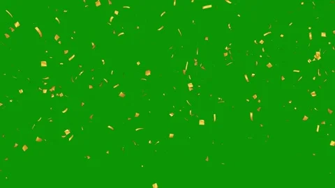Green screen white background bunch gold cons lot coning animated chromakey Video stock 314064308