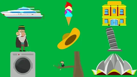 Green screen white background cartoon character beard glasses washing. Stock Footage 310563208