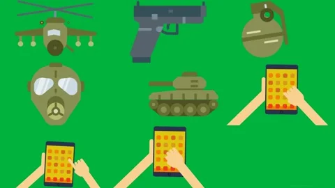 Green screen white background circle middle tank two hands holding iphone. Stock Footage 310563366