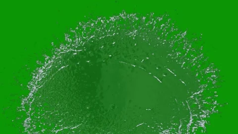 Green screen white background dog hole middle circle man ' s face water Stock Footage 314064452