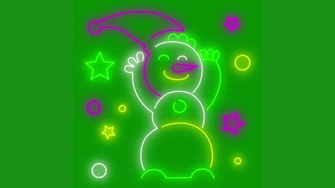Green screen white background frog butterfly neon drawing person holding Video stock 314064931