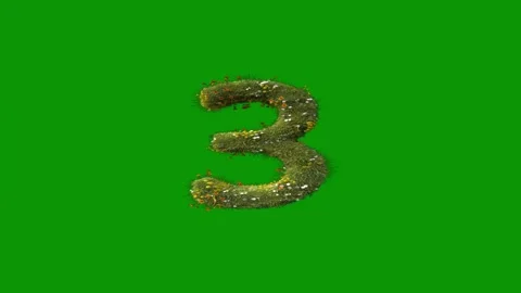 Green screen white background letter c number 3 s animated chromakey background Vídeo Stock 314063620