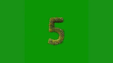 Green screen white background letter c s number 5 3 animated chromakey Video stock 314064637