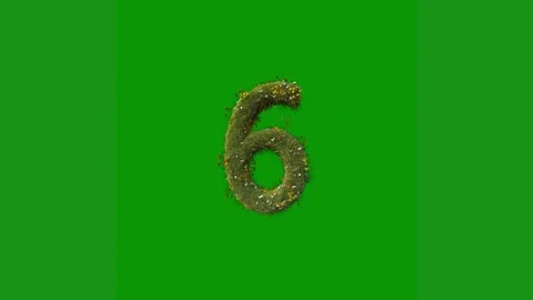 Green screen white background letter o number 6 animated chromakey background Stock Footage 314064641