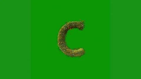 Green screen white background letter c animated chromakey background emotion Stock Footage 314064833
