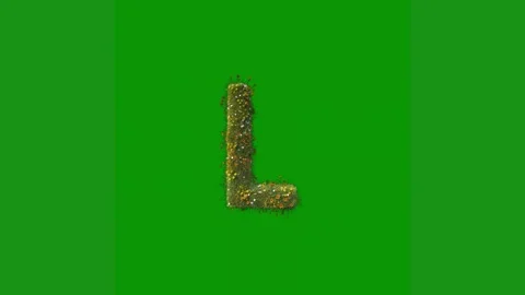 Green screen white background letter l number one 1 j animated chromakey Stock Footage 314064942