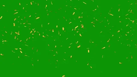 Green screen white background lot gold coning cons animated chromakey background Stock Footage 314064306