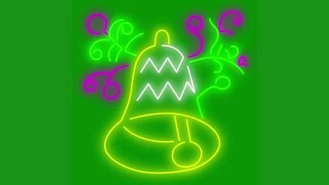 Green screen white background neon sign letter m animated chromakey background Video stock 314064928