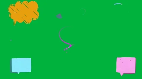 Green screen white background purple circle yellow cloud image tablet. Stock Footage 310563281