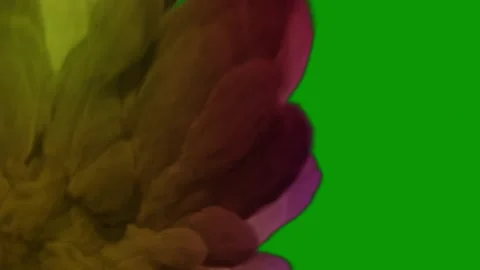 Green screen white background rainbow colored smoke red some clouds multi - Stock Footage 314064131