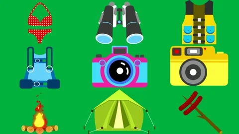 Green screen white background red bikini polka dots it pair binoculars. Stock Footage 310563303