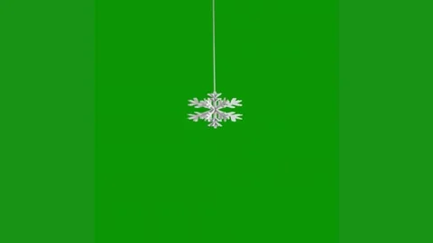 Green screen white background snowman hanging from ceiling animated chromakey Stock Footage 314064866