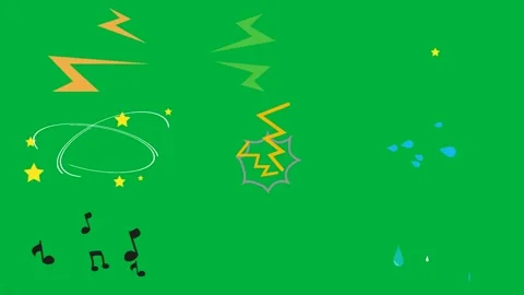 Green screen white background yellow star lightning bolt middle image blue. Stock Footage 310563188