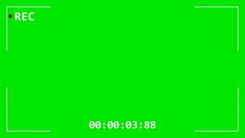 A green screen with white border and rec on it animated chromakey background Stock Footage 346172421
