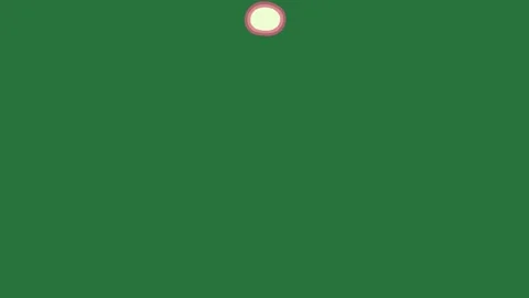 A green screen with white circle on it and object in the middle small Video stock 335065609