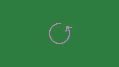 A green screen with white circle on it and arrow an in the middle animated Video stock 335130496