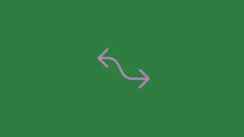 A green screen with white circle on it and arrow the background is animated Video stock 335130532