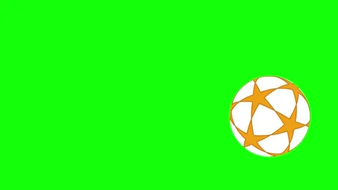A green screen with white circle in the middle and soccer ball on star wars Stock Footage 346171929