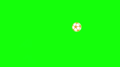 A green screen with white circle in the middle and soccer ball on small object Stock Footage 346171942