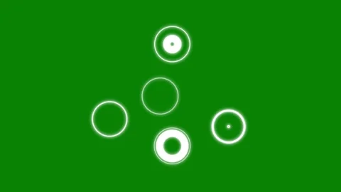 Green screen white multiple circle shockwave animation loop with glowing ra.. 스톡 동영상 346242384