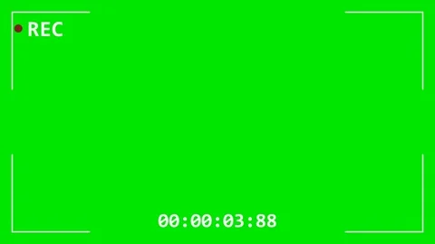 A green screen with white rec on it and animated chromakey background style Vídeo Stock 346172430