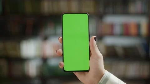 Green Screen Without Touching or Swipe. Point of View of Young Man at Home on Stock Footage 171946689