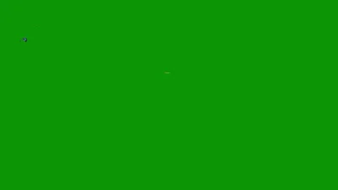 Green screen yellow ball in middle clock small object animated chromakey Stock Footage 314068423
