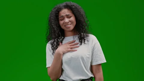 Green Screen young cheerful lady Stock Footage 229700666