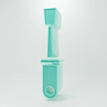 Green Screwdriver icon isolated on grey background. Service tool symbol. Mi.. Stock Illustration
