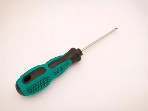 Green screwdriver isolated on white background Stock Photos
